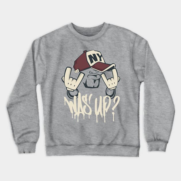 NY Was Up Crewneck Sweatshirt by Hudkins